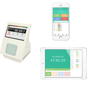 タイムレコーダーとタブレット